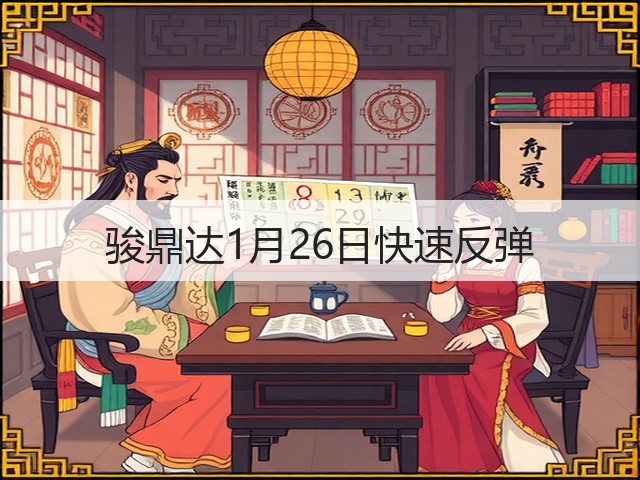 骏鼎达1月26日快速反弹(图2)
