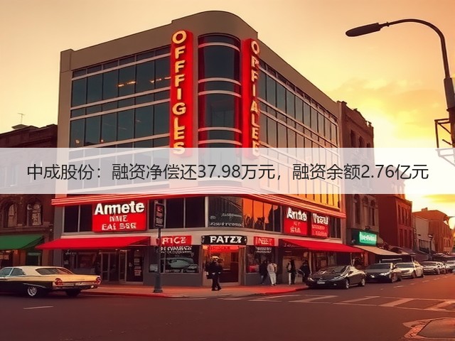 中成股份：融资净偿还37.98万元，融资余额2.76亿元(图3)