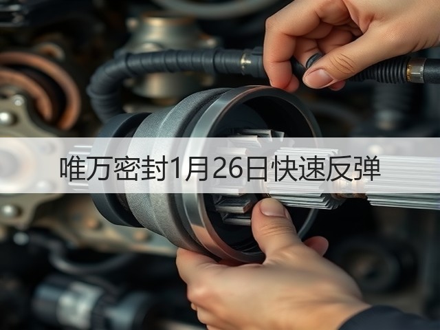 唯万密封1月26日快速反弹(图3) 唯万密封1月26日快速反弹(图3)