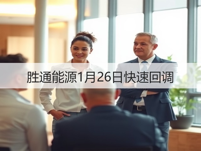 胜通能源1月26日快速回调(图2) 胜通能源1月26日快速回调(图2)