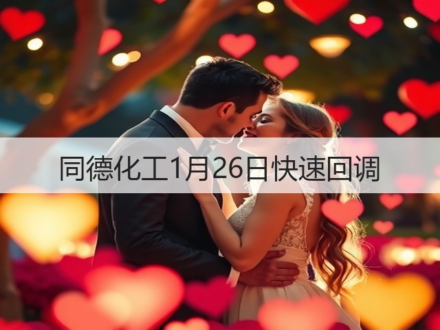 同德化工1月26日快速回调(图3)