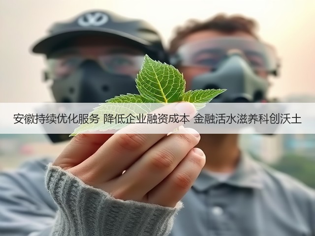 安徽持续优化服务 降低企业融资成本 金融活水滋养科创沃土(图1)