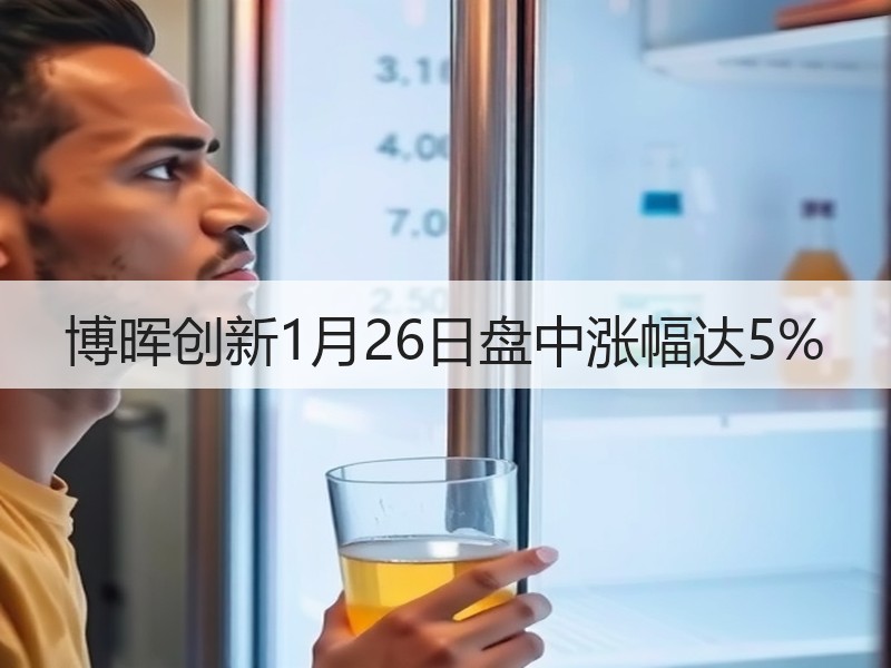 博晖创新1月26日盘中涨幅达5%
