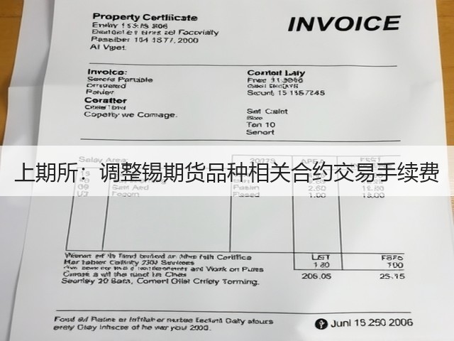 上期所：调整锡期货品种相关合约交易手续费(图1)