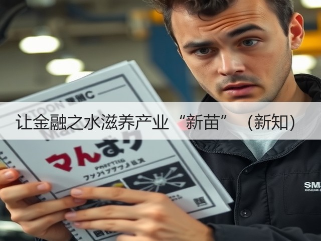 让金融之水滋养产业“新苗”（新知）(图1)