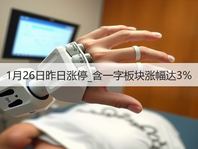 1月26日昨日涨停_含一字板块涨幅达3%(图3)
