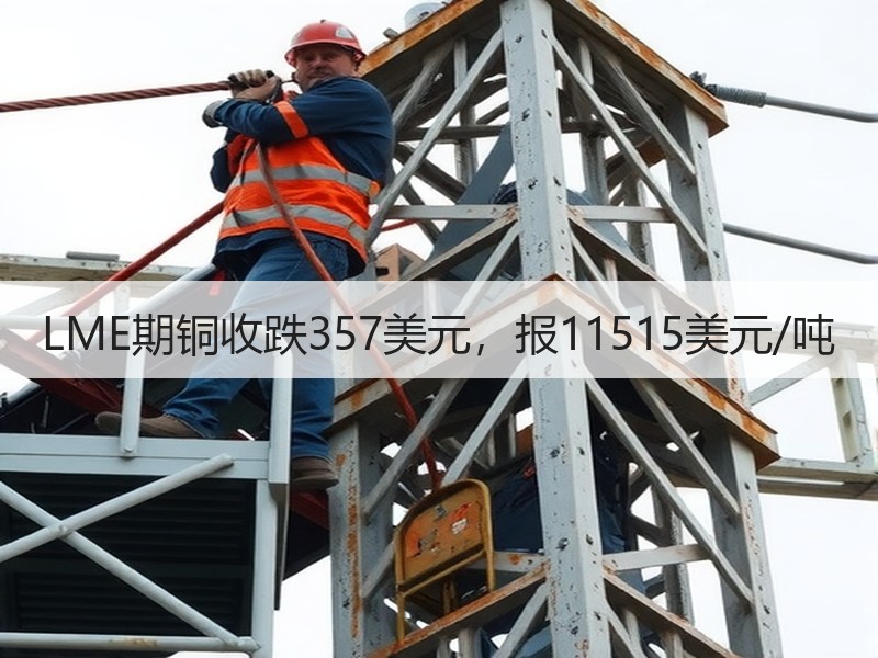 LME期铜收跌357美元，报11515美元/吨