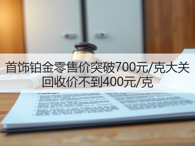 首饰铂金零售价突破700元/克大关 回收价不到400元/克(图2)