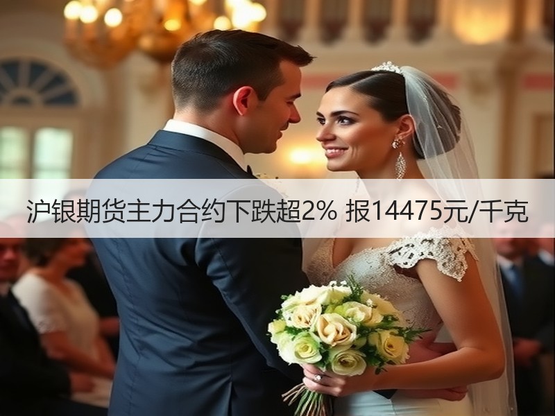 沪银期货主力合约下跌超2% 报14475元/千克