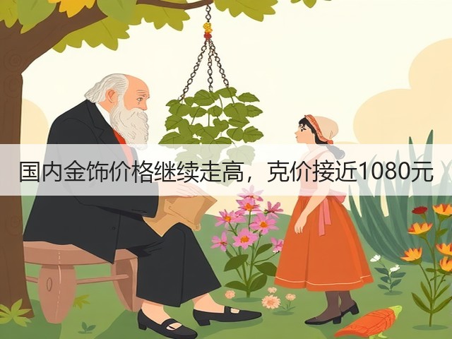 国内金饰价格继续走高,克价接近1080元(图3) 国内金饰价格继续走高,克价接近1080元(图3)