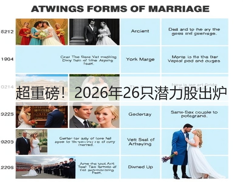 超重磅！2026年26只潜力股出炉