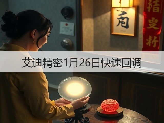 艾迪精密1月26日快速回调(图1)