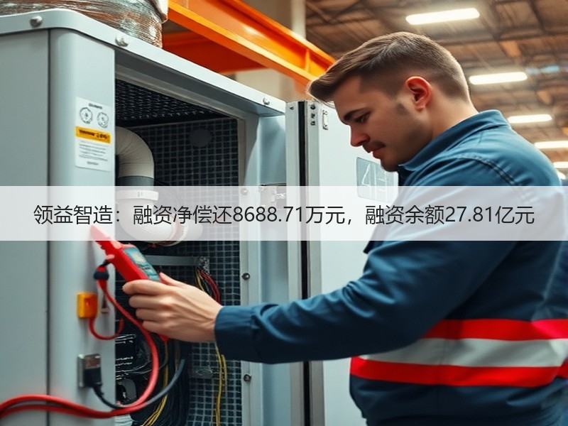 领益智造：融资净偿还8688.71万元，融资余额27.81亿元