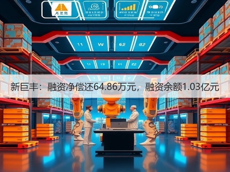 新巨丰：融资净偿还64.86万元，融资余额1.03亿元