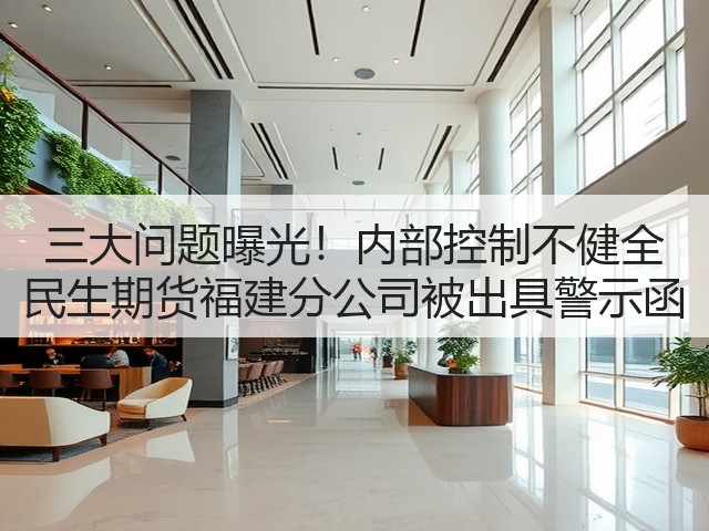 三大问题曝光！内部控制不健全 民生期货福建分公司被出具警示函(图1)