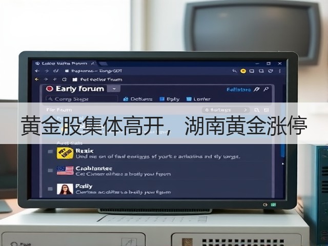 黄金股集体高开，湖南黄金涨停(图1)