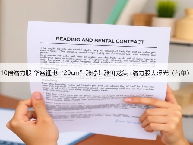 10倍潜力股 华盛锂电“20cm”涨停!涨价龙头+潜力股大曝光(名单)(图2) 10倍潜力股 华盛锂电“20cm”涨停!涨价龙头+潜力股大曝光(名单)(图2)