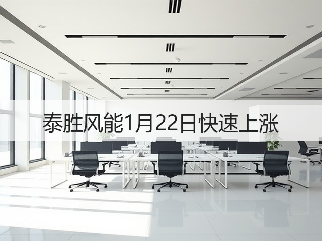 泰胜风能1月22日快速上涨(图1) 泰胜风能1月22日快速上涨(图1)