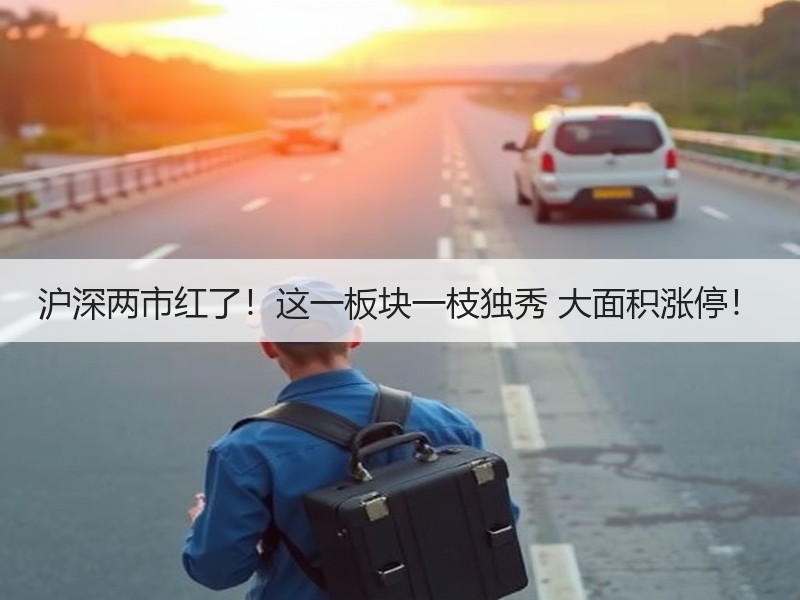 沪深两市红了！这一板块一枝独秀 大面积涨停！