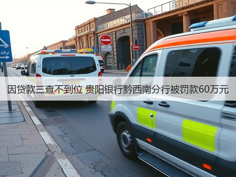 因贷款三查不到位 贵阳银行黔西南分行被罚款60万元