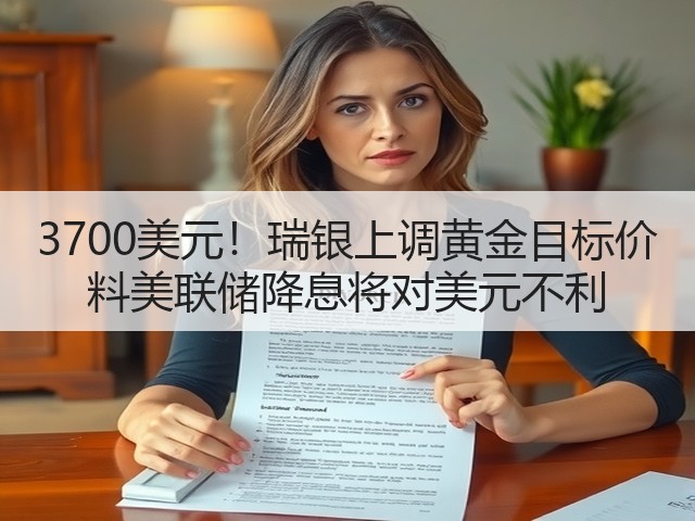 3700美元!瑞银上调黄金目标价 料美联储降息将对美元不利(图2) 3700美元!瑞银上调黄金目标价 料美联储降息将对美元不利(图2)