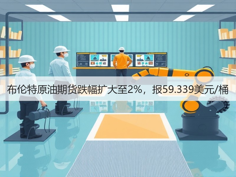 布伦特原油期货跌幅扩大至2%，报59.339美元/桶
