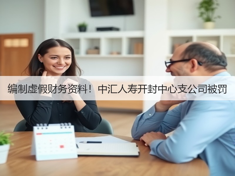 编制虚假财务资料！中汇人寿开封中心支公司被罚