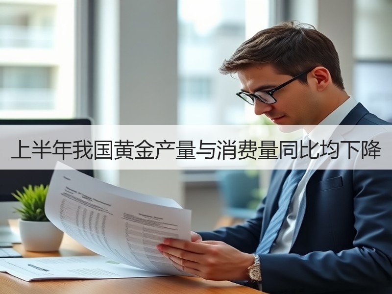 上半年我国黄金产量与消费量同比均下降