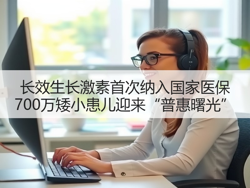 长效生长激素首次纳入国家医保 700万矮小患儿迎来“普惠曙光”