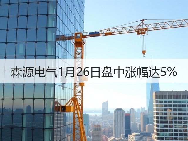 森源电气1月26日盘中涨幅达5%(图1) 森源电气1月26日盘中涨幅达5%(图1)