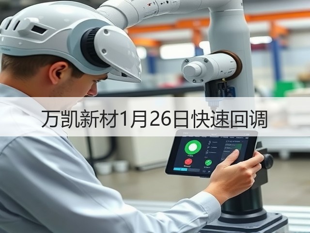万凯新材1月26日快速回调(图3) 万凯新材1月26日快速回调(图3)