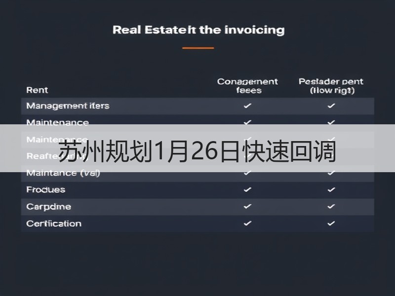 苏州规划1月26日快速回调