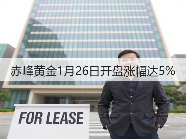 赤峰黄金1月26日开盘涨幅达5%(图1) 赤峰黄金1月26日开盘涨幅达5%(图1)