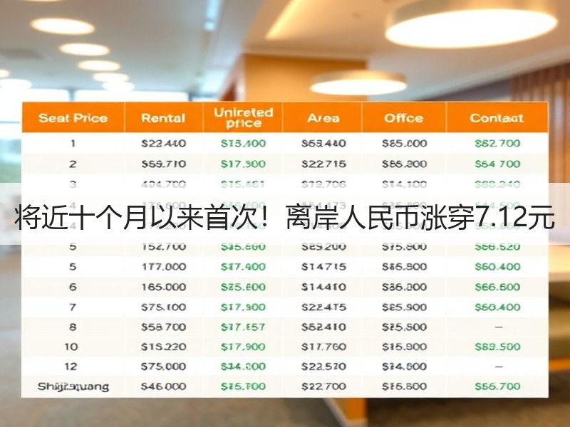 将近十个月以来首次！离岸人民币涨穿7.12元