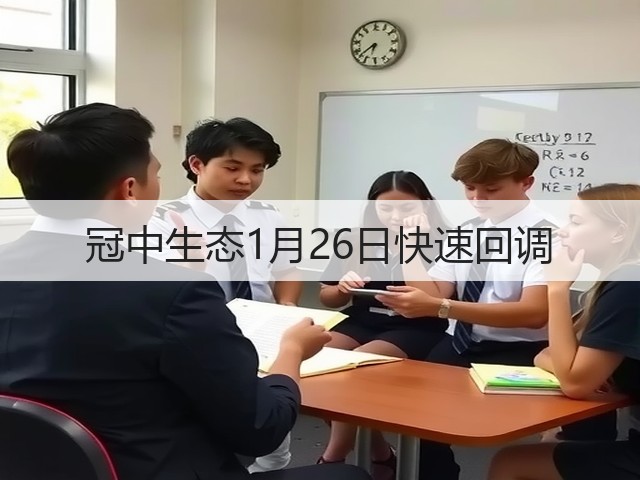 冠中生态1月26日快速回调(图1) 冠中生态1月26日快速回调(图1)