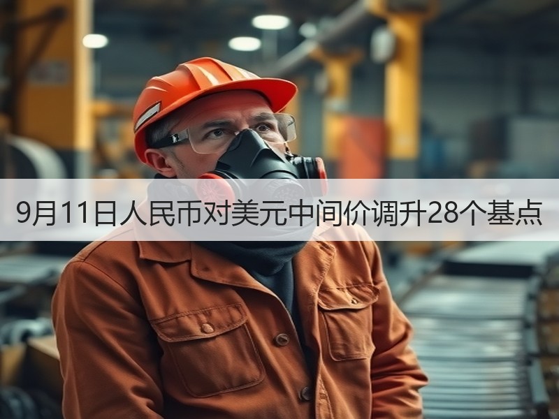 9月11日人民币对美元中间价调升28个基点