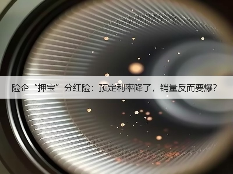 险企“押宝”分红险：预定利率降了，销量反而要爆？