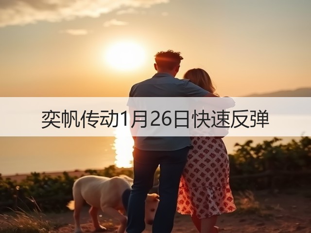 奕帆传动1月26日快速反弹(图2) 奕帆传动1月26日快速反弹(图2)