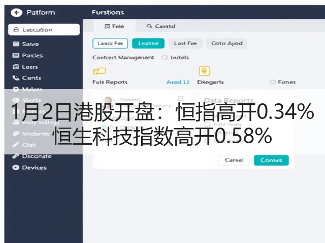 1月2日港股开盘:恒指高开0.34% 恒生科技指数高开0.58%(图3) 1月2日港股开盘:恒指高开0.34% 恒生科技指数高开0.58%(图3)