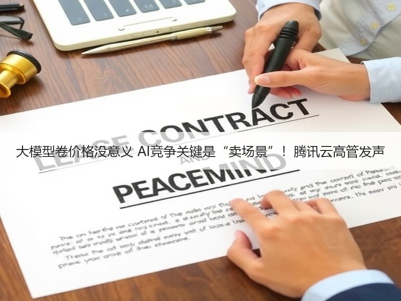大模型卷价格没意义 AI竞争关键是“卖场景”！腾讯云高管发声