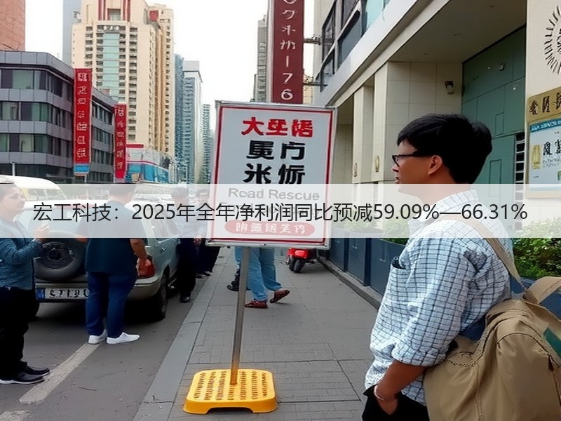 宏工科技：2025年全年净利润同比预减59.09%—66.31%
