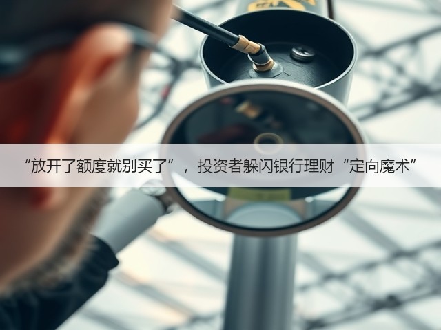 “放开了额度就别买了”，投资者躲闪银行理财“定向魔术”(图1)