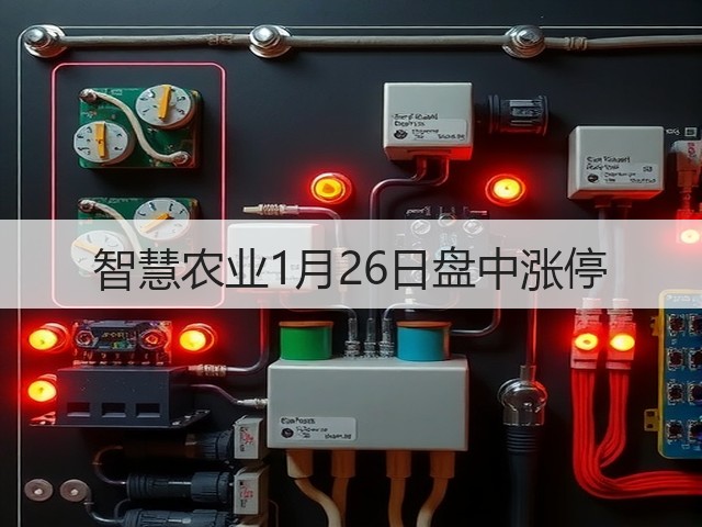 智慧农业1月26日盘中涨停(图3) 智慧农业1月26日盘中涨停(图3)