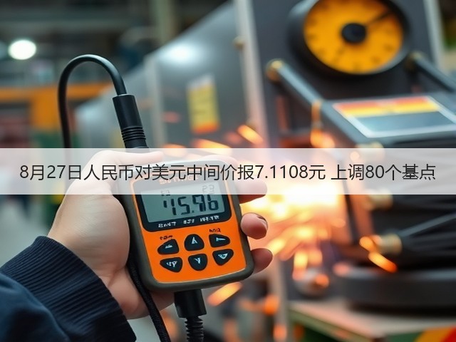 8月27日人民币对美元中间价报7.1108元 上调80个基点(图2) 8月27日人民币对美元中间价报7.1108元 上调80个基点(图2)