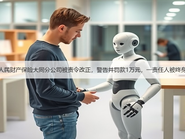 中国人民财产保险大同分公司被责令改正，警告并罚款1万元，一责任人被终身禁业(图3)