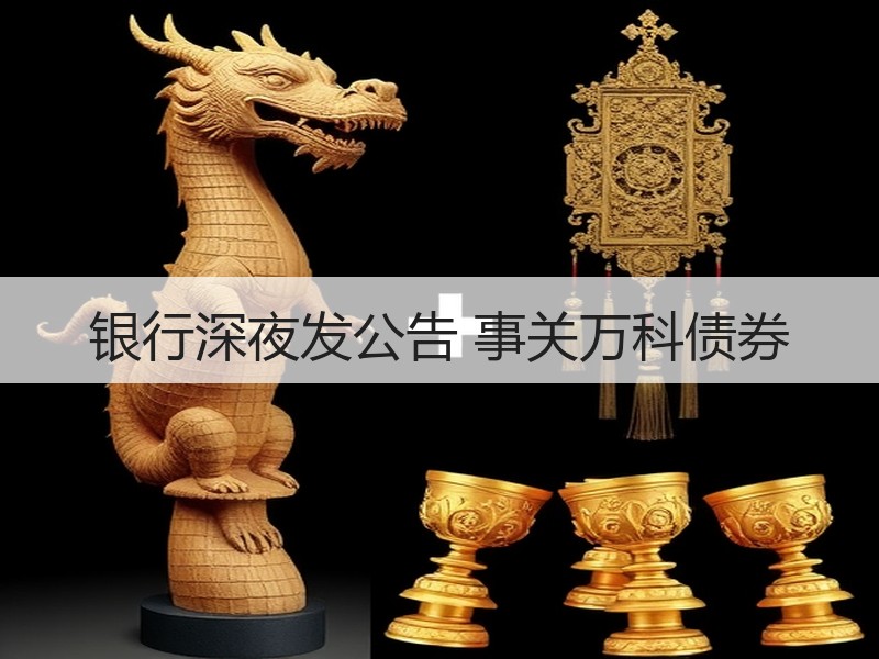 银行深夜发公告 事关万科债券