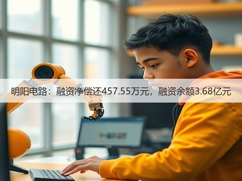 明阳电路：融资净偿还457.55万元，融资余额3.68亿元