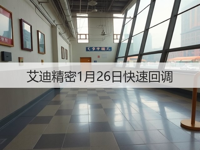 艾迪精密1月26日快速回调(图2) 艾迪精密1月26日快速回调(图2)