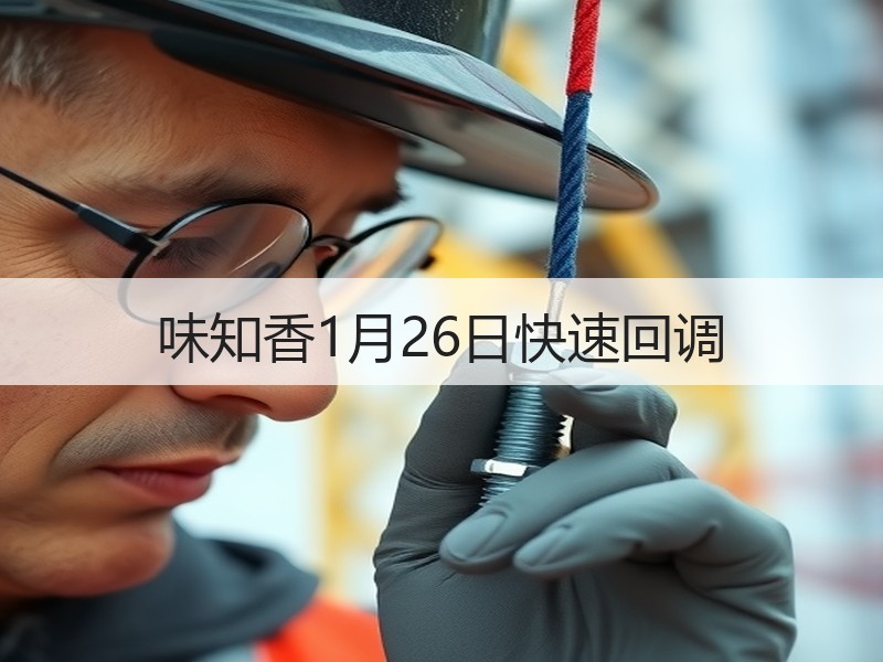 味知香1月26日快速回调