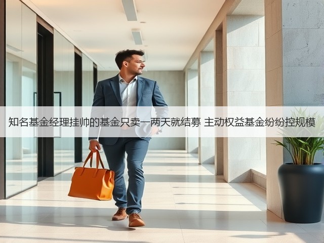 知名基金经理挂帅的基金只卖一两天就结募 主动权益基金纷纷控规模(图3) 知名基金经理挂帅的基金只卖一两天就结募 主动权益基金纷纷控规模(图3)
